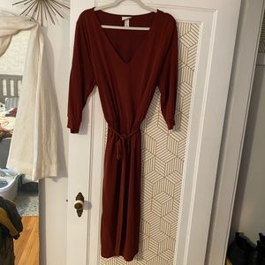 Burnt Orange MIDI Dress